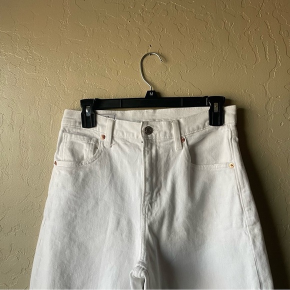 Gap High Stride Wide-Leg Ankle Jeans White - Picture 4 of 5